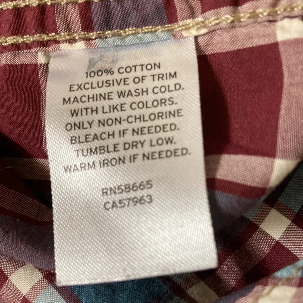 Tucker + Tate Plaid Long Sleeve Shirt Size M 8/10